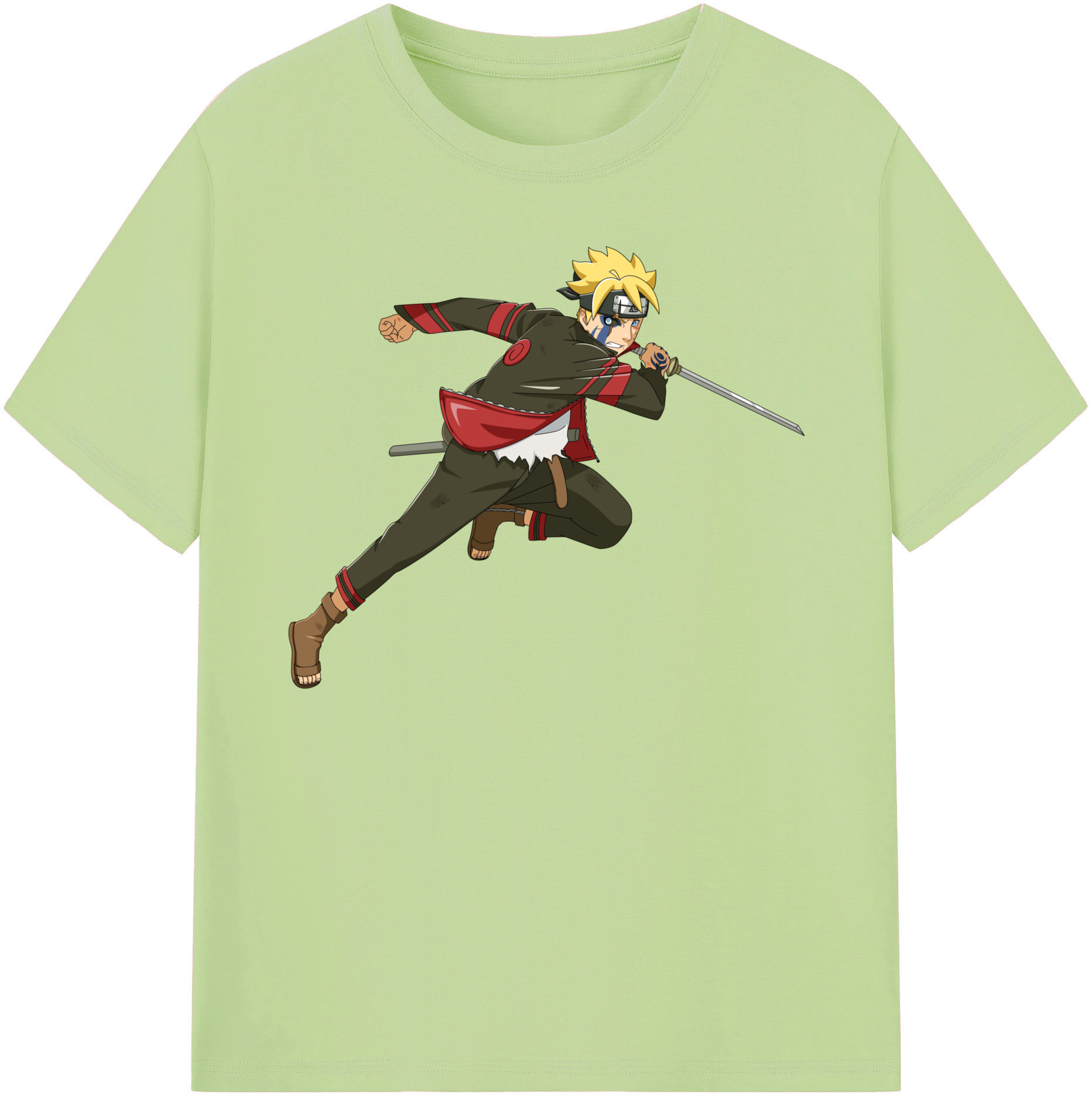 （画像用） NARUTO -ナルト- うずまき ボルト Uzumaki Boruto 綿100％半袖Tシャツ（フロントプリント）